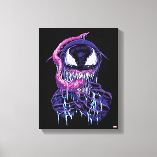 Drooling Purple Venom Illustration Canvas Print
