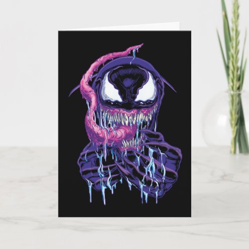 Drooling Purple Venom Illustration Card
