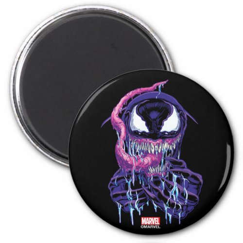 Drooling Purple Venom Illustration Magnet