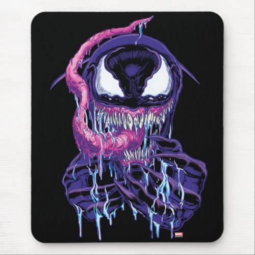 Drooling Purple Venom Illustration Mouse Pad