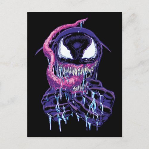 Drooling Purple Venom Illustration Postcard