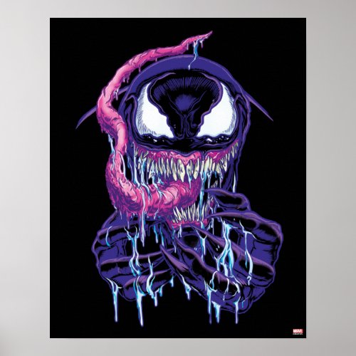 Drooling Purple Venom Illustration Poster