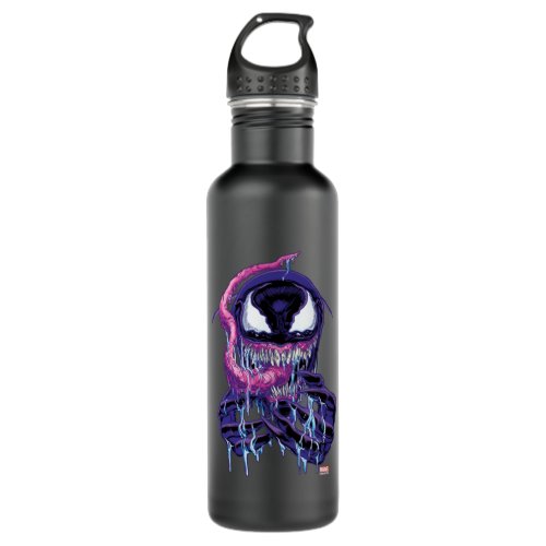 Drooling Purple Venom Illustration Stainless Steel Water Bottle