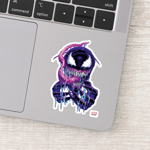 Drooling Purple Venom Illustration Sticker