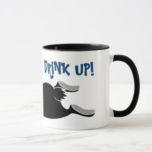 drooping ear black rabbit mug