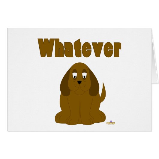 Droopy Brown Dog Whatever Cards (Front Horizontal)