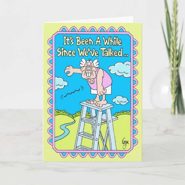 DROP A LINE Birthday Card (Front)