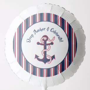 Drop Anchor & Celebrate Patriotic Coastal plates Balloon