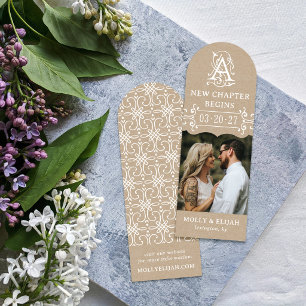 Drop Cap Vintage Fairy Tale Save the Date Bookmark