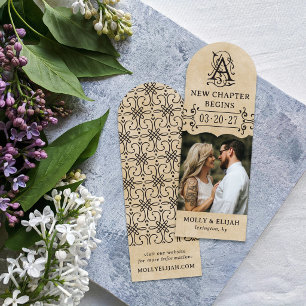 Drop Cap Vintage Fairy Tale Save the Date Bookmark