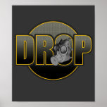 DROP DnB Drumnbass dubstep Jungle Hardstyle DJ Poster