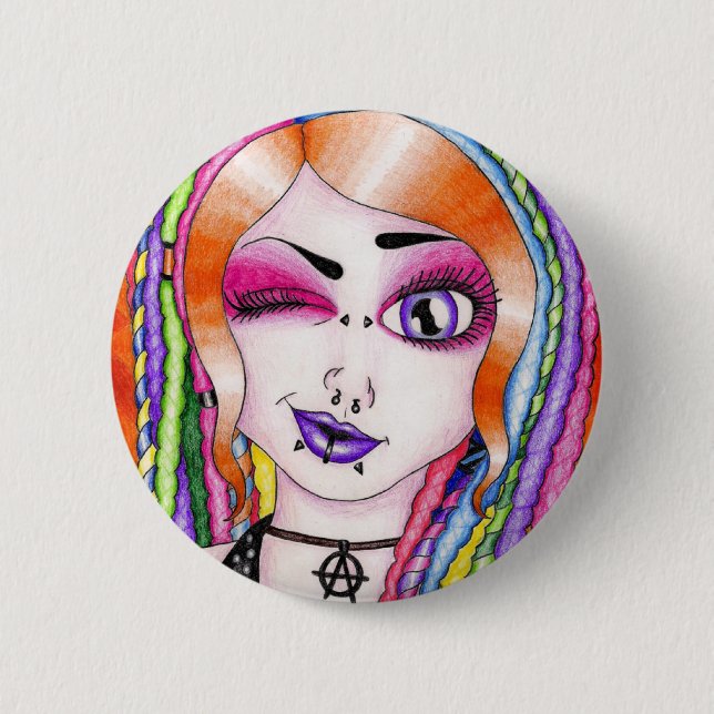 Drop Dread Gorgeous Pinback Button (Front)