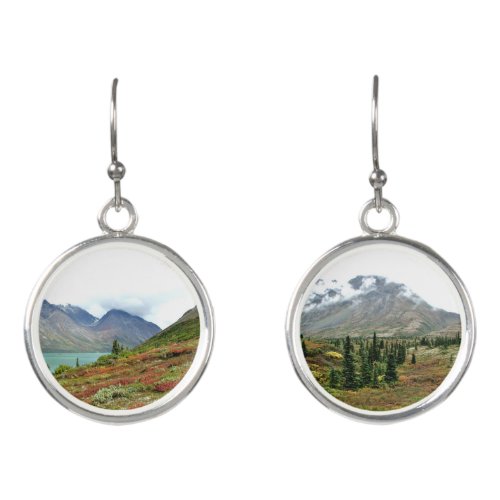 Drop earrings of Twin Lakes Alaska