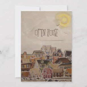 Drop In Collage Housewarming - Invitation