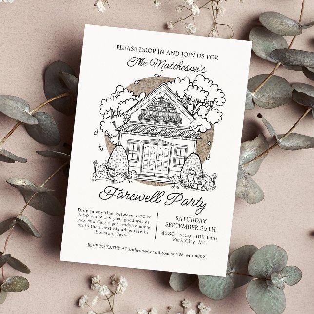 Drop In Cute Fox House Farewell Party Invitation (Creator Uploaded)