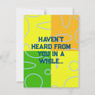 Drop Me A Line Fun Retro Quad Circles  Postcard
