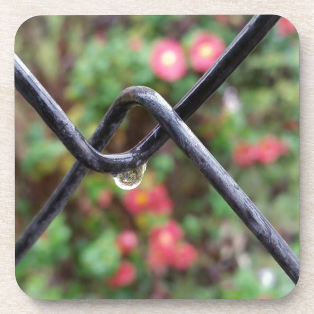 Drop of rain beverage coaster (Front)