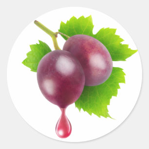 Drop of wine classic round sticker