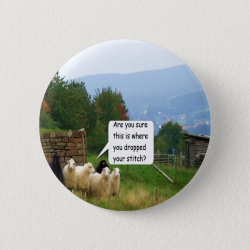 Drop Stitch Sheep Button