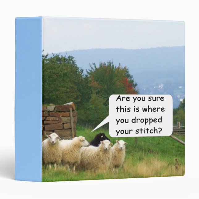 Drop Stitch Sheep Vinyl Binder (Front/Spine)