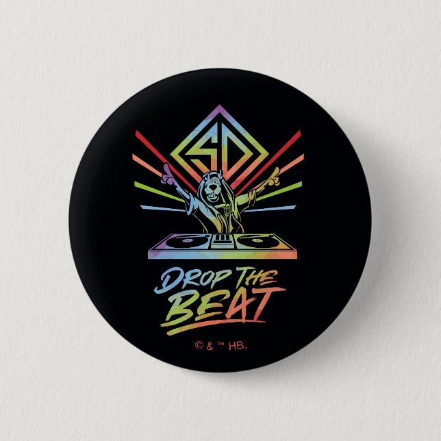 Drop the Beat: DJ Scooby-Doo Button (Front)