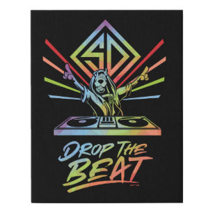 Drop the Beat: DJ Scooby-Doo Faux Canvas Print
