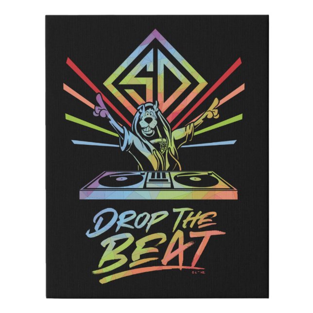 Drop the Beat: DJ Scooby-Doo Faux Canvas Print (Front)