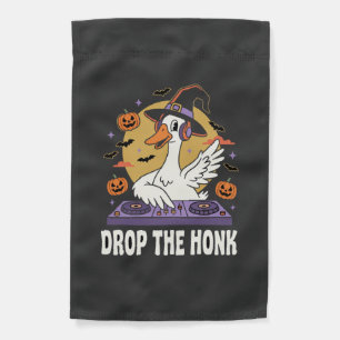 Drop The Honk Halloween DJ Goose Garden Flag