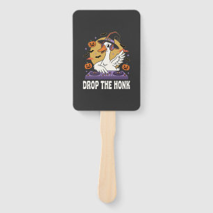 Drop The Honk Halloween DJ Goose Hand Fan