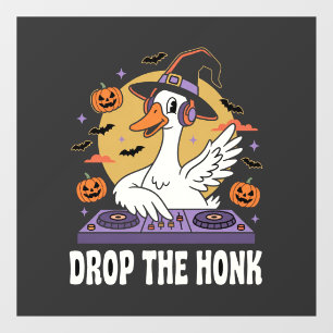 Drop The Honk Halloween DJ Goose Window Cling