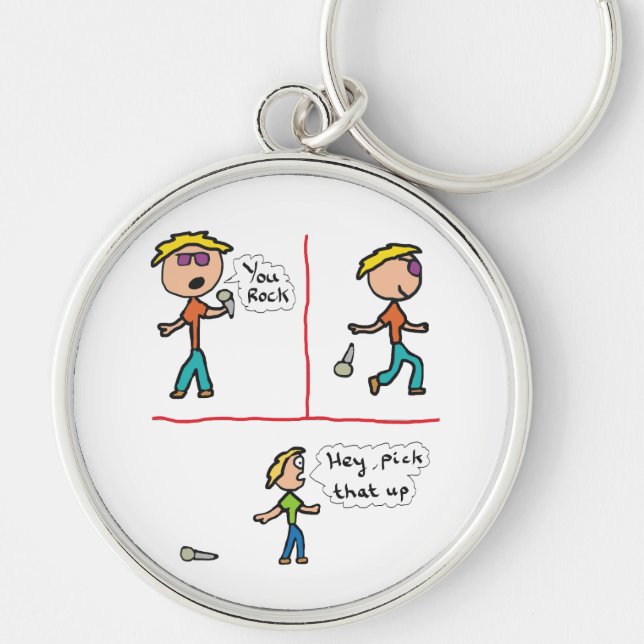 Drop The Mic Keychain (Front)