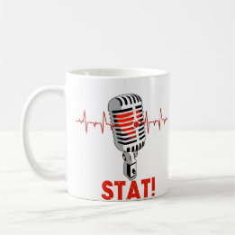 Drop the mic logo mug