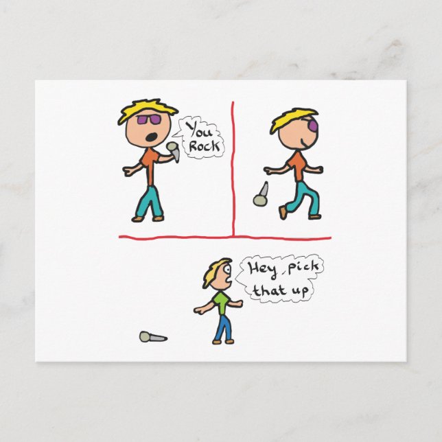 Drop The Mic Postcard (Front)