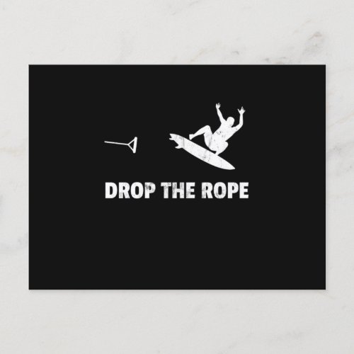 Drop The Rope Wakesurfing Wakesurf Vintage Wake Su Postcard