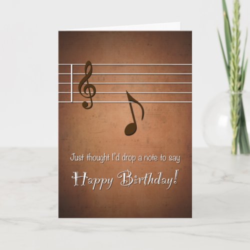 Drop to Punny Note to Say Happy Birthday Card