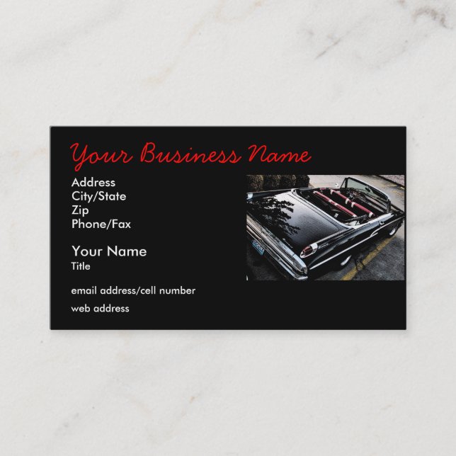Drop Top Merc Business Card (Front)