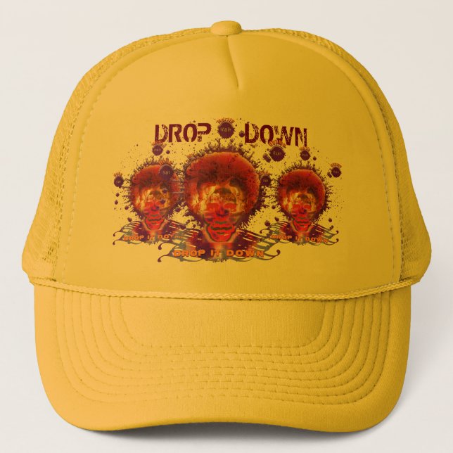 Drop top trucker hat (Front)