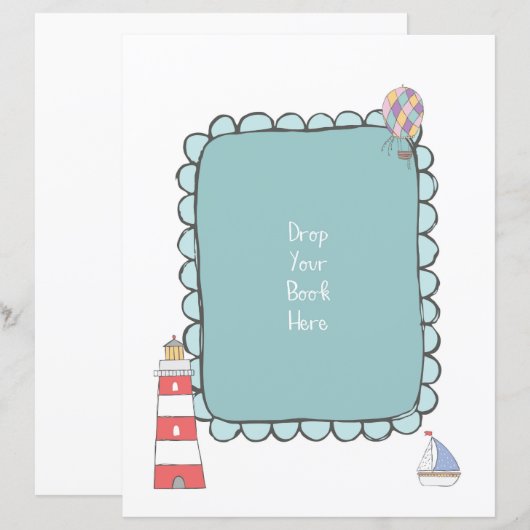 Drop your book Sign  Adventure Baby Shower (Front/Back)