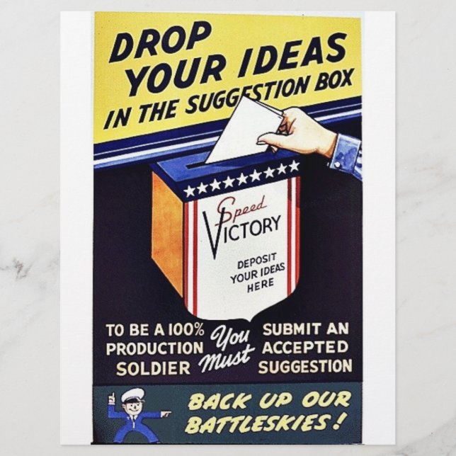 Drop Your Ideas In The Suggestion Box Flyer (Front)