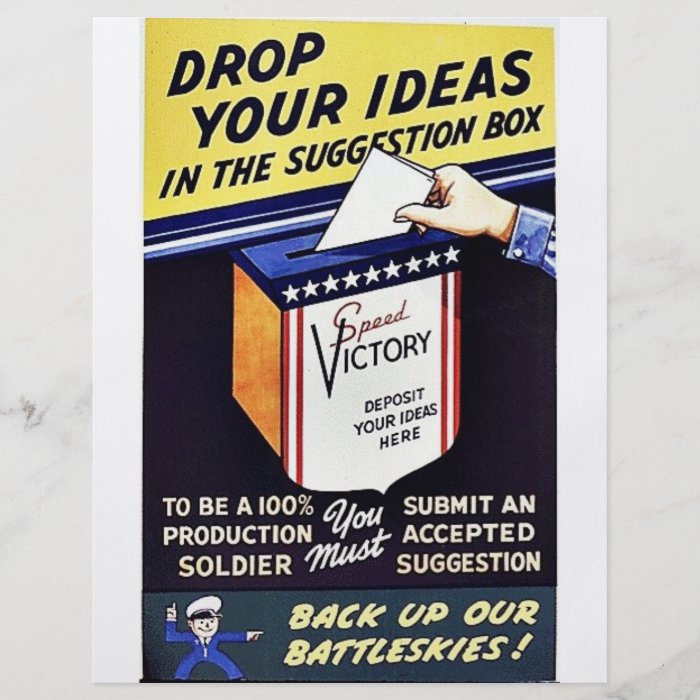 Drop Your Ideas In The Suggestion Box Flyers