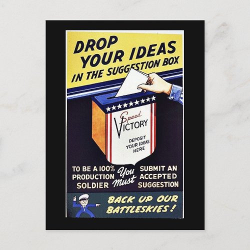 Drop Your Ideas In The Suggestion Box Postcard