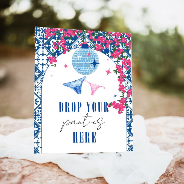 Drop your Pantie Dancing Queen Greek Bridal Shower Foam Board (Creator Uploaded)