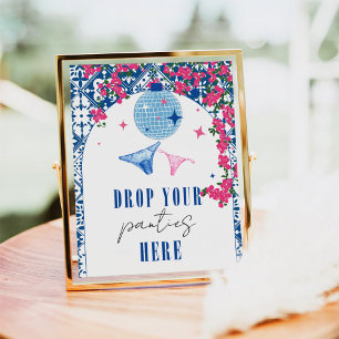 Drop your Pantie Dancing Queen Greek Bridal Shower Poster