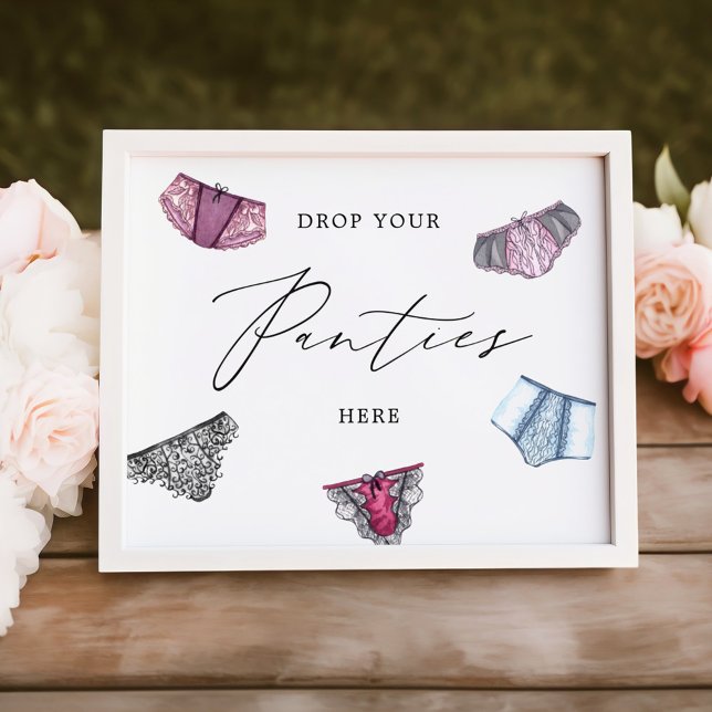 Drop Your Panties French Lingerie Bridal Shower Photo Print (Creator Uploaded)