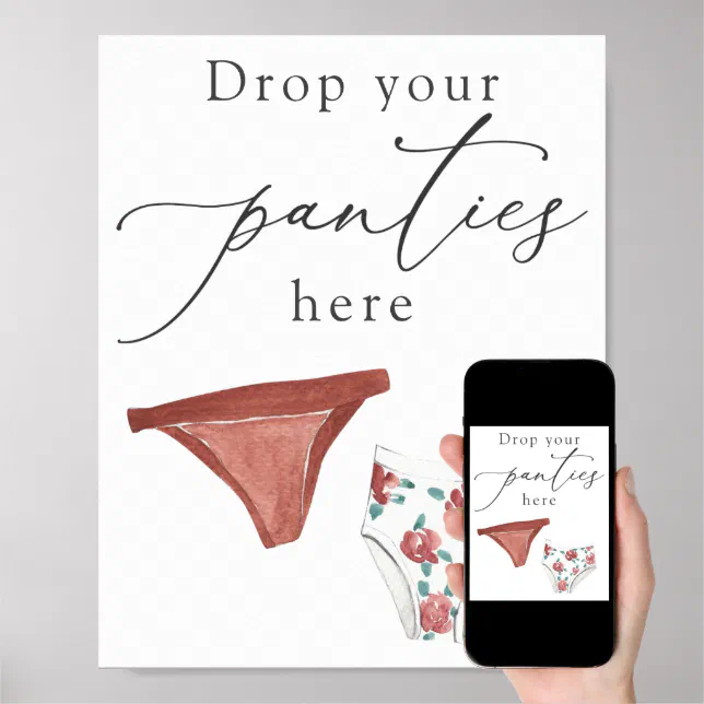 Drop Your Panties Here Lingerie Shower Sign Zazzle