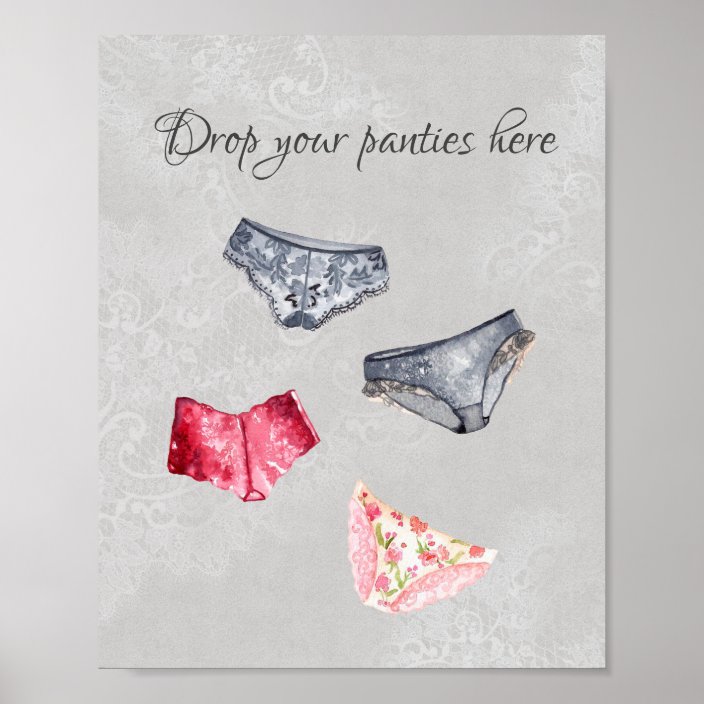 Drop your panties here panty game sign | Zazzle.com