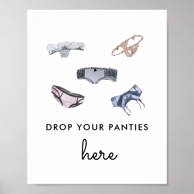 Drop Your Panties Lingerie Shower Panty Game Poster Zazzle 4278
