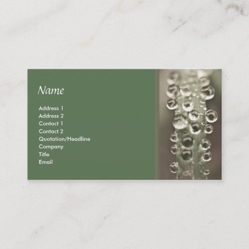 Droplets Business Card Template