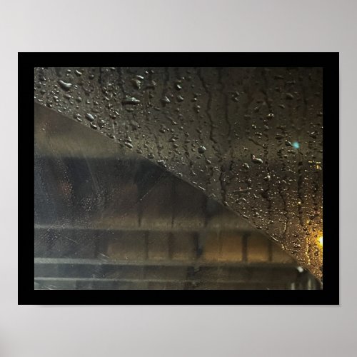 Droplets of Water on Windshield Poster 