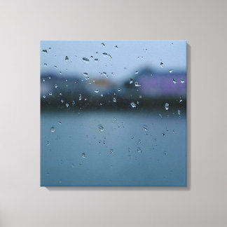 Droplets on Glass Canvas Print